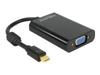 Bild von DELOCK Adapterkabel mini DisplayPort 1.1 Stecker > VGA Buchse + Audio 21cm schwarz