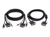 Bild von EATON TRIPPLITE Dual DVI KVM Cable Kit - DVI USB 3,5mm Audio 3xM/3xM + DVI M/M 6 ft. 1,83m
