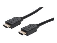 Bild von MANHATTAN Premium HDMI-Kabel mit Ethernet-Kanal 4K60Hz 18 Gbit/s Bandbreite HDMI-Stecker auf HDMI-Stecker geschirmt schwarz 1,8m