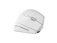 TNB ERGO - Souris sans fil ergonomique verticale rechargeable Bluetooth + USB-A 2.4 GHz - blanc