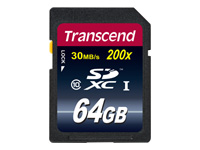 Bild von TRANSCEND Premium 64GB SDXC UHS-I Card Class10 30MB/s