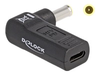 Bild von DELOCK Adapter fur Notebook Ladekabel USB Type-C Buchse zu Samsung 5,5 x 3,0mm Stecker 90 gewinkelt