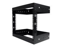 Bild von STARTECH.COM 8HE 19 Zoll Open Frame Geräte Rack Wandmontagefähig - Tiefenverstellbar - Wall Mount Rack aus Stahl