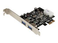 Bild von STARTECH.COM 2 Port USB 3.0 PCI Express Schnittstellenkarte  mit UASP und 4 Pin LP4 Molex - 2-fach SuperSpeed USB PCIe Karte