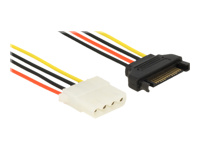 Bild von DELOCK Kabel Power SATA 15pin Buchse > 4pin Molex Buchse 30cm