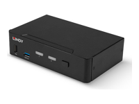 LINDY 2 Port KVM Switch DisplayPort 1.4 Switch between 2 DP equipped PCs from one keyboard mouse and monitor