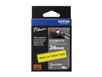 BROTHER TZEFX661 36mm Black on Yellow Flexible ID