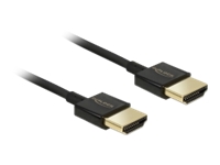 Bild von DELOCK Kabel High Speed HDMI mit Ethernet - HDMI-A Stecker > HDMI-A Stecker 3D 4K 0,25 m Slim High Quality