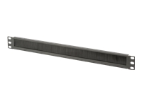 DIGITUS 1HE Kabelburstenleiste 44x483x11 mm Burstenoffnung 27x423 mm Farbe Schwarz RAL 9005
