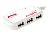 Bild von ROLINE USB 2.0 4-Port Hub mit Repeater - 12m