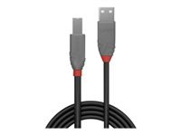 Bild von LINDY 0,5m USB 2.0 Typ A an B Kabel Anthra Line