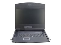 Bild von DIGITUS Modulare Konsole mit 48,3cm 19Zoll TFT 1 Port KVM & Touchpad TR Tastatur RAL 9005 - schwarz