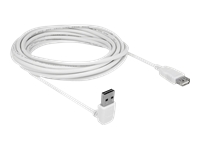 Bild von DELOCK Verlängerungskabel EASY-USB 2.0 Typ-A Stecker gewinkelt oben / unten > USB 2.0 Typ-A Buchse weiss 5 m