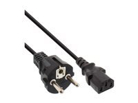 Bild von INLINE BULK 35er Netzkabel Schutzkontakt gerade auf Kaltgeraetestecker C13 1,8m schwarz