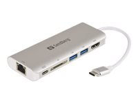 Bild von SANDBERG Adapter USB-C Dock HDMI+LAN+SD+USB,61W