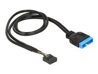 Bild von DELOCK Kabel USB 3.0 Pfostenstecker 2,00mm Raster 20 Pin > USB 2.0 Pfostenbuchse 2,54mm Raster 8 Pin 45cm