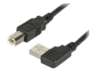 Bild von EFB USB2.0 Anschlusskabel A gewinkelt - B  St.-St. 0,5m schwarz Classic