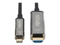 Bild von EATON TRIPPLITE High-Speed USB-C to HDMI Fiber Active Optical Cable AOC - UHD 4K 60Hz HDR CL3 Rated Black 15m