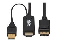 Bild von EATON TRIPPLITE HDMI to DisplayPort Active Adapter Cable M/M - 4K USB Power Black 1m 3,3 ft.