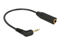 Bild von DELOCK Audiokabel Klinkenstecker 2,5mm 3 Pin gewinkelt > Klinkenbuchse 3,5mm 4 Pin